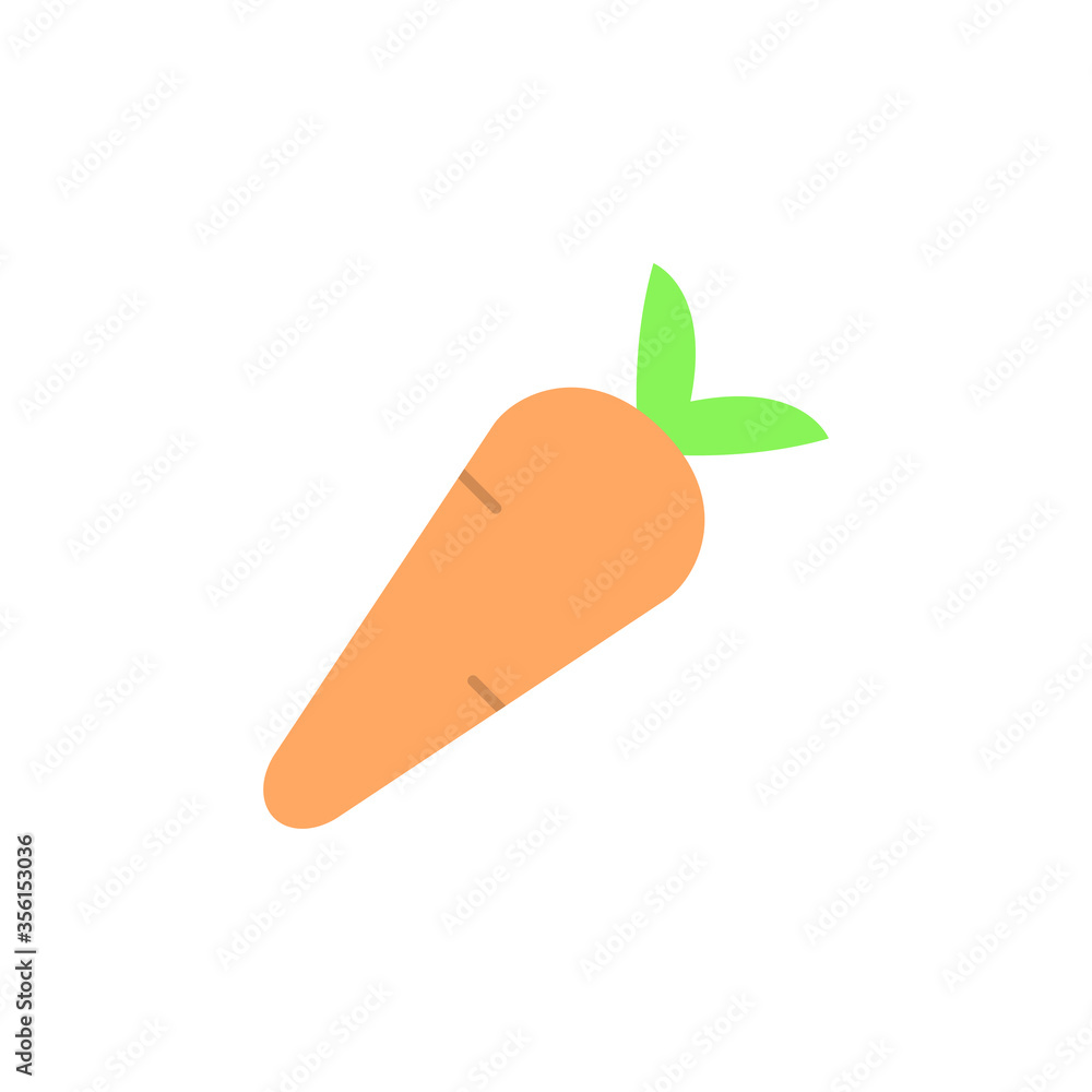Poster carrot, vegetable icon. simple color vector elements of agriculture icons for ui and ux, website or 