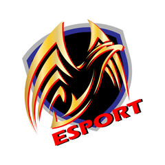 Esport vector design mascot gamer logo. Illustration of gamers for sports teams. Modern illustration concept style for badge