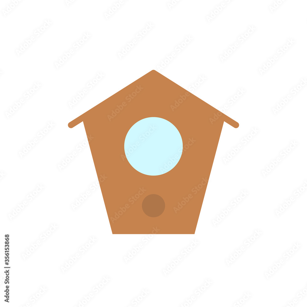 Poster birdhouse, farm icon. simple color vector elements of agriculture icons for ui and ux, website or mo