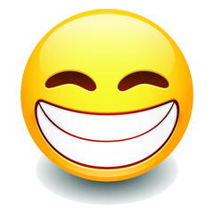 Grin Expression Emoji Smiley Face Vector Design Art