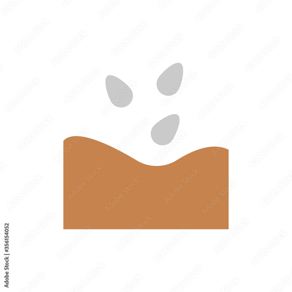 Poster soil, seed icon. simple color vector elements of agriculture icons for ui and ux, website or mobile 