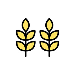 Wheat, ear icon. Simple color with outline vector elements of agriculture icons for ui and ux, website or mobile application