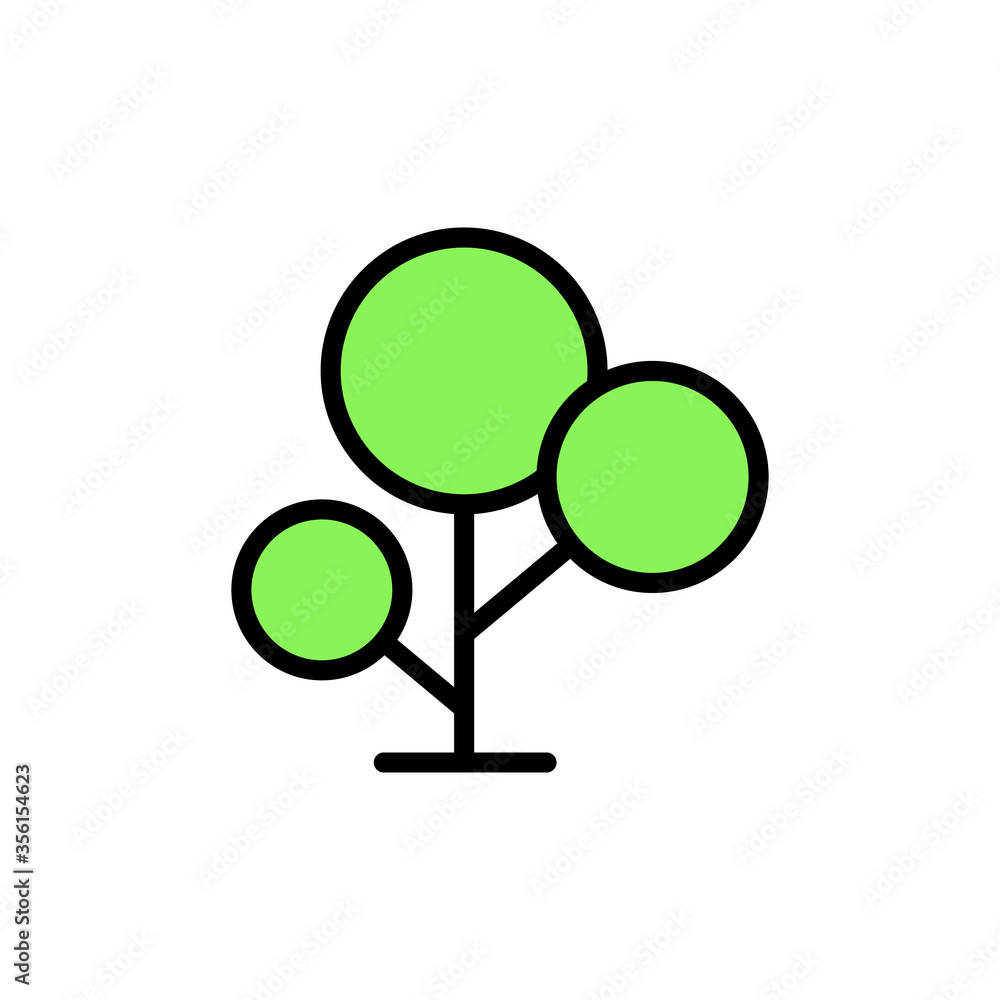 Poster tree, plant icon. simple color with outline vector elements of agriculture icons for ui and ux, webs