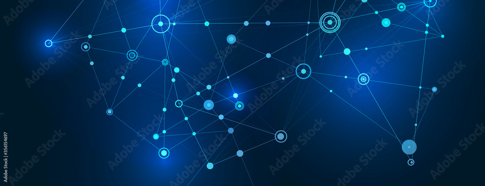 Poster Internet connection abstract sense of science and technology graphic design background. Vector illustration