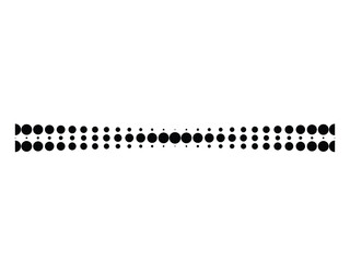 Halftone dots in line form. vector dotted logo. design element