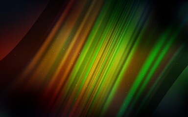 Dark Green, Red vector background with galaxy stars. Blurred decorative design in simple style with galaxy stars. Pattern for astrology websites.