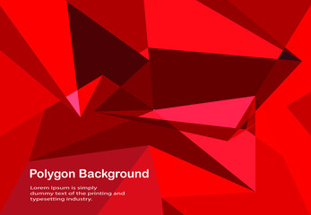 Polygon abstract background design blend,EPS10 design graphic concept with color red.