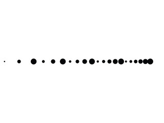 Halftone dots in line form. vector dotted logo. design element