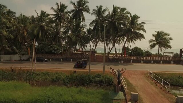 Dikwella Coast Rd Sri Lanka Drone Aerial View