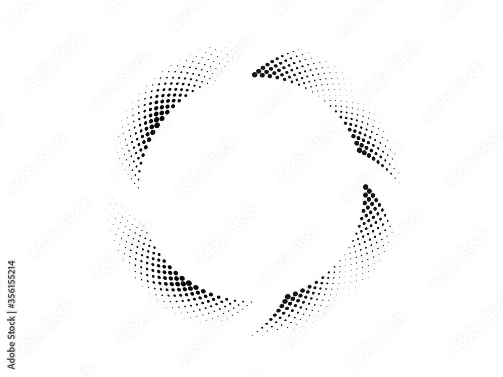 Wall mural radial halftone dots in circle form for comic books . fireworks explosion background . vector illust