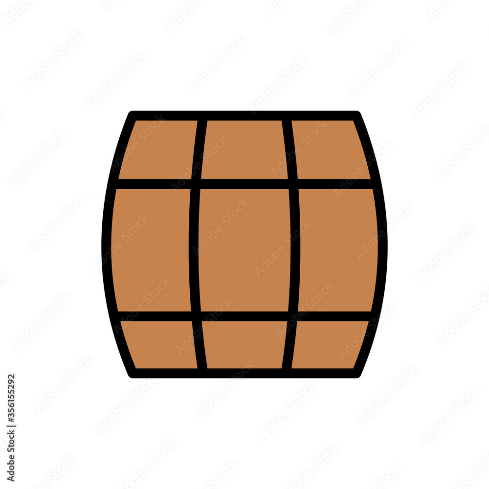 Poster barrel, farm icon. simple color with outline vector elements of agriculture icons for ui and ux, web