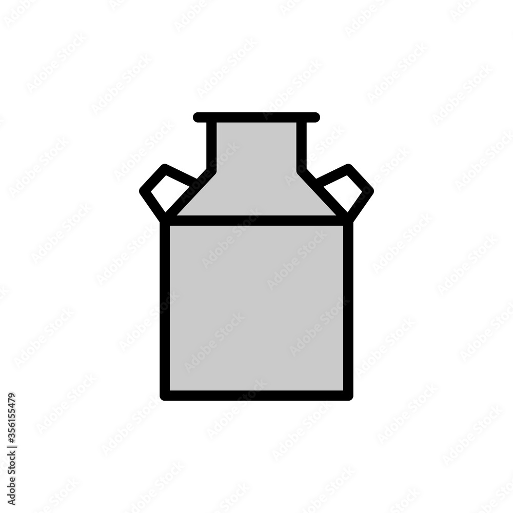 Poster milk, can icon. simple color with outline vector elements of agriculture icons for ui and ux, websit
