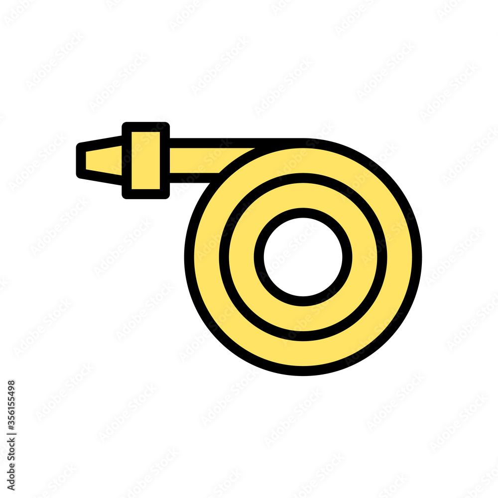 Poster hose, flower icon. simple color with outline vector elements of agriculture icons for ui and ux, web