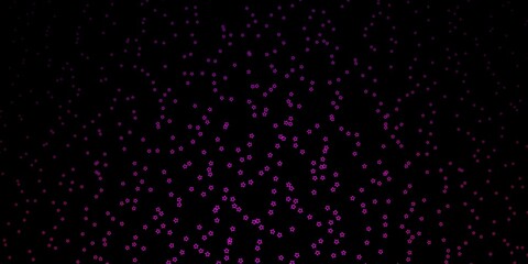 Dark Purple vector layout with bright stars. Shining colorful illustration with small and big stars. Pattern for wrapping gifts.