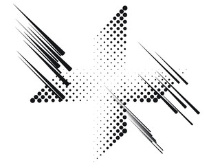 Abstract Hipster Linear halftone dots Background . Vector Design .