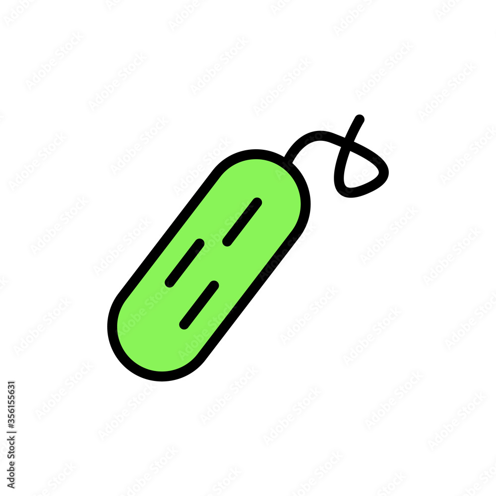 Poster cucumber, vegetable icon. simple color with outline vector elements of agriculture icons for ui and 