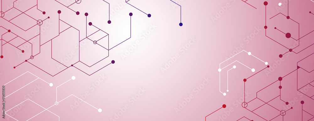 Poster abstract background of medical substance and molecule.