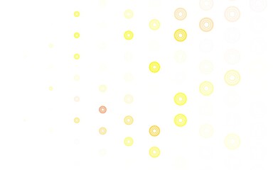 Light Red, Yellow vector template with circles.