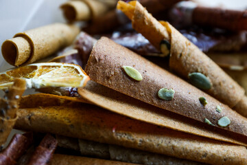 Handcrafted pastille with fresh and dried fruits