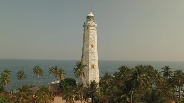 Dondra Head Lighthouse Sri Lanka Drone Aerial View