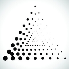 Halftone dots logo  . vector dotted frame . design element