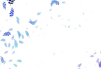 Obraz premium Light Pink, Blue vector elegant template with leaves.