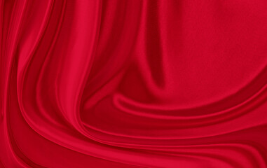 Black red satin dark fabric texture luxurious shiny that is abstract silk cloth background with patterns soft waves blur beautiful.