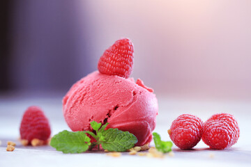 raspberry and redcurrant ice cream