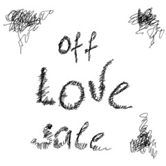 Words Love, discount, sale in English. Vector illustration.