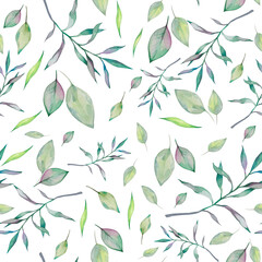  Watercolor seamless floral pattern for design