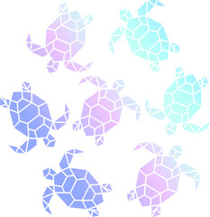 Vector abstract polygonal geometric abstract turtle