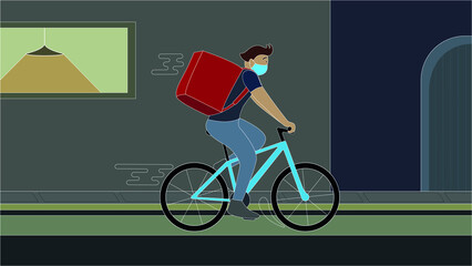 
bike delivery man in the pandemic