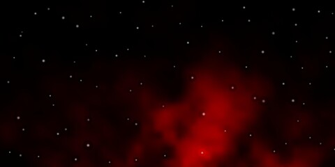 Dark Red vector background with small and big stars. Shining colorful illustration with small and big stars. Theme for cell phones.