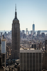 Fototapeta premium Aerial view of Empire State Building in Manhattan, New York.