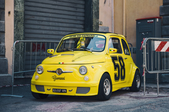 Yellow Abarth Fiat 500/ 595 
