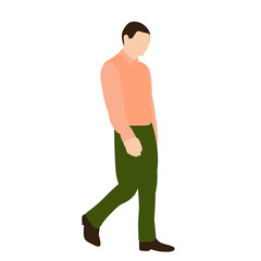 vector, on a white background, in a flat style man, the guy is walking