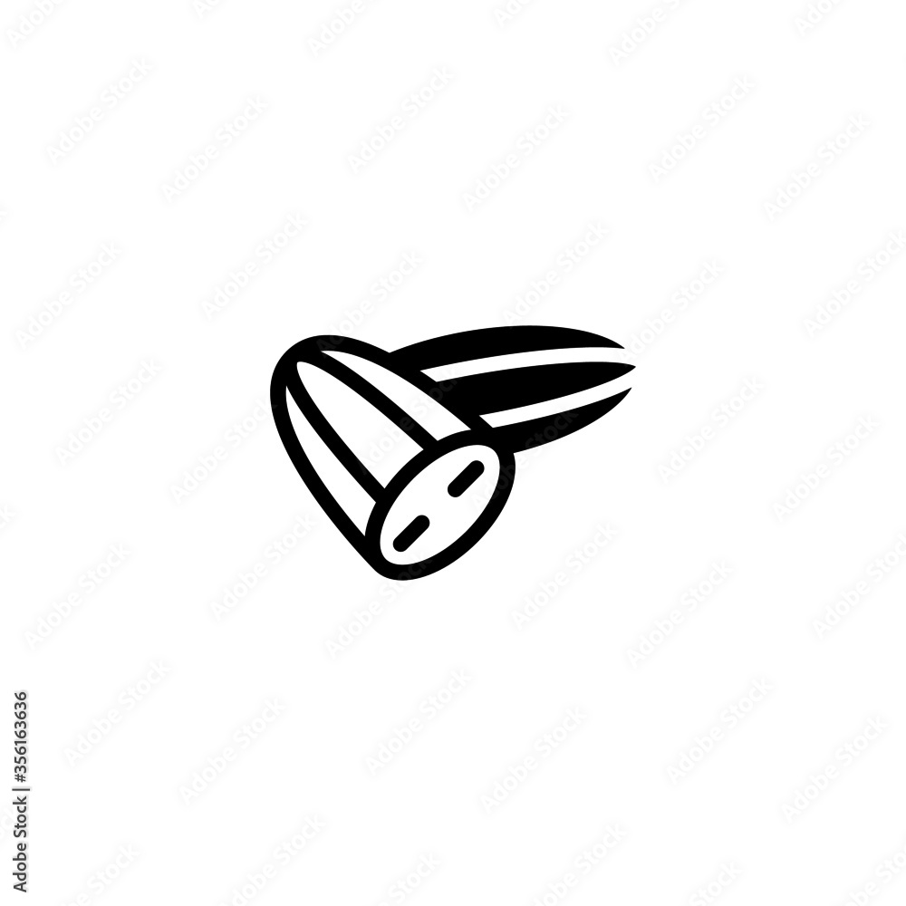 Poster cucumber vector icon in black solid flat design icon isolated on white background