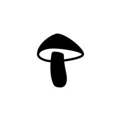 Mushrooms vector icon in black solid flat design icon isolated on white background