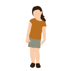 Fototapeta premium flat style baby little girl