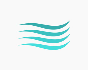 Sea wave blue symbol.