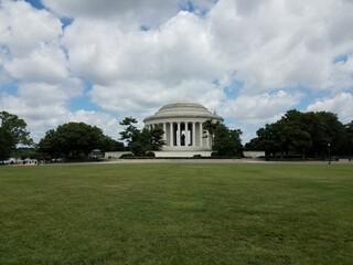 Fototapeta na wymiar Jefferson memorial and Washington monument