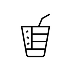 Drink bottle USA flag icon. Simple line, outline vector elements of America icons for ui and ux, website or mobile application