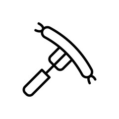 Food fork sausage icon. Simple line, outline vector elements of America icons for ui and ux, website or mobile application