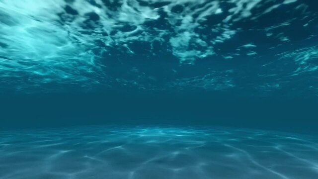 Underwater tropical sea ocean water blue animation