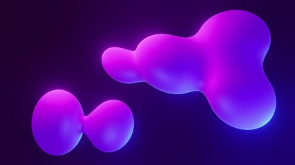 Floating abstract lava bubbles on a dark background - Powered by Adobe