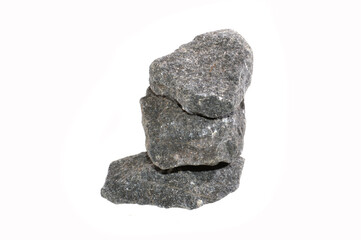 Obraz premium granite stone isolated on white background