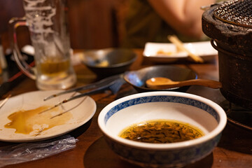 飲み会の後、空になった料理