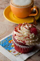 Desserts. Cake, cupcakes, tarts and pies. Classic American or French bakeries or pastry shop favorites. Cookies, whipped cream, cakes, chocolate syrup butter, eggs and vanilla beans.