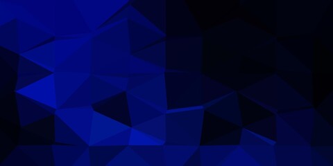 Dark blue vector abstract triangle pattern.