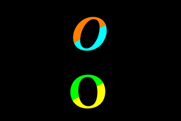 Capital letter O vector image